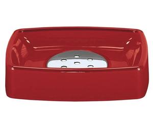 Kleine Wolke 5061459853 - Porta Sapone, Modello Easy, in plastica, Colore: Rosso