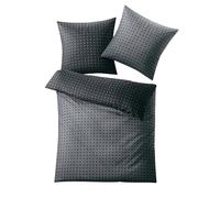 Kleine Wolke 6255901952 punto Set copripiumino singolo, cotone, antracite, 200 x 135 x 0.2 cm