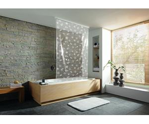 Kleine Wolke Duschrollo tenda da doccia avvolgibile senza cassetta 240x128 cm trasparente-bianco 3321114747