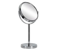 Kleine Wolke Specchio cosmetico Base Mirror con ingrandimento 5X, Dimensioni: 17 x 33 x 12 cm, Materiale: Metallo/Vetro, Argento