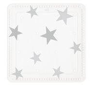 Kleine Wolke Stars - Tappetino per Doccia in Schiuma di PVC, 55 x 55 cm, Colore: Grigio Argento