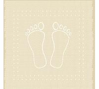 Kleine Wolke Tappetino Doccia Foot, PVC, Sabbia, 55 x 55 x 1 cm