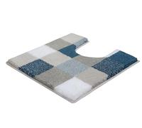 Kleine Wolke Tappeto da bagno Caro Mare 55 x 55 cm, tappetino per WC con scollatura, blu