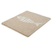 Kleine Wolke Tappeto da bagno Fish 50 x 60 cm in 100% poliestere beige sabbia