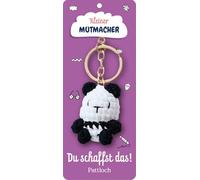 Kleiner Mutmacher, Schlüsselanhänger Panda: Du schaffst das! | Bag Charm und Glücksbringer zur Einschulung. Geschenk für den Schulstart, für Jungen und Mädchen