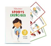 Kleintober 30 carte di allenamento per bambini e ragazzi, giochi di movimento per bambini in forma giocosa, giochi educativi sportivi a partire dai 3 anni con calci motivazionali