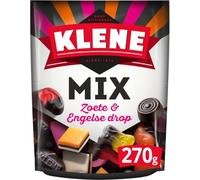 Klene Liquirizia Mix Zoete Drop & Engelse Drop, miscela dolce di liquirizia, 270 g