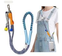 Klerbesh Cordino per Cellulare Universale, Cordino Regolabile Sicuro da Portare, Anticaduta per Smartphone con Moschettone, Ideale per Viaggi, Sport, Vita Quotidiana (A-6)