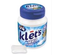 Klet's Gomme da Masticare alla Menta Senza Zucchero, 100 g, Confezione da 3