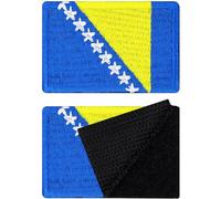 Klett Patch Bosnia ed Erzegovina, Set da 2 | Patch Militari e Tattici di Morale Con Chiusura a Strappo | 40x60mm