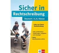 Klett Sicher in Deutsch Rechtschreibung 5. / 6. Klasse: Alles (Copertina rigida)