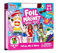 Klever Kits Bambole magnetiche per ragazze dai 4 anni in su, set di styling deluxe con 5 bambole principesse, 60+ abiti magnetici e accessori in alluminio, libro di attività da viaggio regalo per