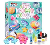 Klever Kits Bomba da bagno, kit per la creazione di sapone per bambini, kit scientifico spa 2 in 1, fai da te, bombe da bagno e sapone, kit spa per bambini, regali giocattoli per bambini, regalo di