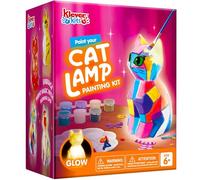 Klever Kits Kit lampada a forma di gatto, arti e mestieri per bambini dai 6 ai 12 anni, kit fai da te per dipingere con luci notturne, kit per lavori artigianali per ragazze, regalo di compleanno