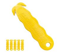 Klever Kutter KCJ-1Y Safety Box Cutter, 5 Count, Yellow