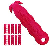 Klever Kutter Rosso, design unico a doppio gancio, taglia di sicurezza usa e getta, confezione da 10