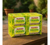 Klevex Salviettine Imbevute alla Citronella 12/24/48 Pacchetti da 15 - Rinfrescanti, Detergenti e Profumate, Con Fragranza Naturale che Aiuta a Difendere la Pelle e Garantire Freschezza e Pulizia (12)