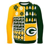 Klew NFL Busy Block - Maglione, Uomo, SWTNFUGYBBLKGPXXL, Green bay Packers, XXL