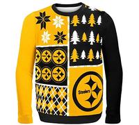 Klew NFL Busy Block - Maglione, Uomo, SWTNFUGYBBLKPSXXL, Pittsburgh Steelers, XXL