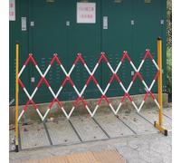 KLGFBDC Barriera di Traffico Mobile - Cancello Metallico Regolabile ed espandibile con Ruote per Sicurezza e Controllo della Folla - Soluzione Portatile per Il Controllo del Traffico