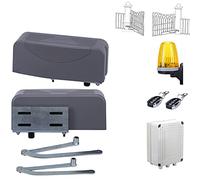 KLGFBDC Kit di Apertura Automatica per cancelli a Battente, Motore ad Alta Resistenza per accessi carrabili residenziali e Commerciali, Facile Installazione.