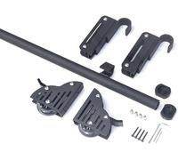 KLGFBDC Kit di binari per Scala Scorrevole da Biblioteca con Gancio, Lunghezza da 1 a 8 Metri - Set di ferramenta per Scala a pioli Scorrevole con Rullo Superiore telescopico e Ruote da pa