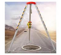 KLGFBDC Kit di Protezione anticaduta Regolabile con treppiede per Il Salvataggio in spazi confinati, Altezza da 1 a 2,1 m, Dispositivo di Sicurezza in Alluminio, capacità del verricello di