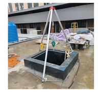 KLGFBDC Kit treppiede di Emergenza e paranco Regolabile da 816,5 kg con argano Manuale e Dispositivo anticaduta, capacità di carico di 400 kg per operazioni di Salvataggio sicure in Quota