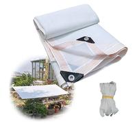 KLGFBDC Rete ombreggiante al 60% con Occhielli, Vela Parasole Bianca per Giardino, Serra e terrazzo, Traspirante, Disponibile in Varie Misure: 1x6m, 2x9m, 3x11m, 6x6m, 9x19m, 12x15m (3x16m)