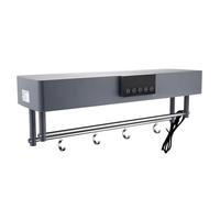 KLGFBDC Scaldasalviette Elettrico a 2 Barre, scaldasalviette Intelligente con Timer Integrato 1-4 Ore, scaldasalviette con termostato, Schermo Touch HD e Gancio, 610 x 180 x 80 mm