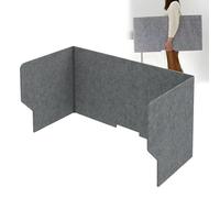 KLGFBDC Set di Pannelli insonorizzati per la Privacy sulla scrivania - Divisorio fonoassorbente e barriera visiva per Ufficio, casa e Studio - Parete divisoria per cubicolo da 60 cm Grigio Scuro per