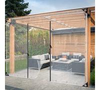 KLGFBDC Tende da Giardino Impermeabili per Patio con Cerniera, Occhielli antiruggine, Trasparenti, Ideali per Veranda, Gazebo, pergola o tettoia (Colore: Trasparente, Dimensioni: 7x3,5 m/22,9x11,5 p