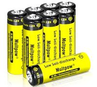 KLGFI Batteria AA 8 pezzi, 2600 mAh AA ricaricabile, batterie ricaricabili NI-MH, batteria AA ad alta capacità 1,2 V, batterie autoscarica bassa (giallo)