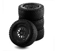 KLHYTGFA 4 Pezzi 138mm 1/7 Desert Short Course Truck Tire 17mm Wheel Hex for Arr - MA Mojave TRAXXAS UDR Yikong DF7 FS off-Road Buggy RC Car(Black 4pcs)