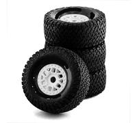KLHYTGFA 4 Pezzi 138mm 1/7 Desert Short Course Truck Tire 17mm Wheel Hex for Arr - MA Mojave TRAXXAS UDR Yikong DF7 FS off-Road Buggy RC Car(White 4pcs)