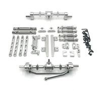 KLHYTGFA Anteriore ASSE Posteriore Pedali Pull Rod Telaio di Sospensione Base del Timone for MN 1/12 MN82 LC79 RC Crawler Auto in Metallo Parti Aggiornamento(Silver)