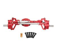 KLHYTGFA Assale Anteriore e Posteriore Completamente in Metallo anodizzato CNC in Lega di Alluminio for Accessori di aggiornamento Jeep retrò Willys MB C8815 1/10(Red Front)