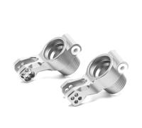 KLHYTGFA for AR330505 Blocco sterzo Anteriore Mozzi Coppa AR330404 Mozzo Posteriore Tazza in Alluminio for Parti di Automobili RC Arr - MA 1/8 6 S(Rear Silver 2Pc)