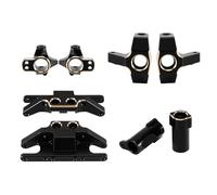 KLHYTGFA Piastra paramotore in Ottone con Rivestimento Nero, fusi a snodo, mozzi a C, Tubi dell'asse for 1/24 FMS FCX24M(all)