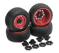 KLHYTGFA Pneumatico for Camion for percorsi Brevi nel Deserto da 110 mm con Ruota Esagonale da 12/14/17 mm for Auto Arr - MA DF7 RC(Rood)