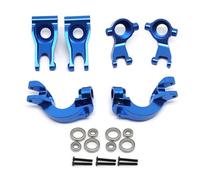 KLHYTGFA Porta mozzo Anteriore in Alluminio + Porta mozzo Posteriore + Mozzo C (Set Braccio articolato) for Arrma Senton 1:10(Blue 3-Piece Set)
