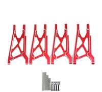 KLHYTGFA Set di bracci di sospensione anteriori e posteriori in metallo for TRAX-XAS 1/10 Ford Fiesta ST Rally for parti di aggiornamento for auto RC(Rood)