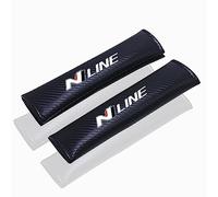 KLHYWEN 2PCS Coperture Protezione Cinture Sicurezza in Fibra di Carbonio Auto, per Hyu-ndai N N Line Accessori Decorativi Cinture Sicurezza Auto Traspiranti, N Line