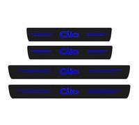 KLHYWEN 4 Pezzi Adesivo Battitacco Porta Auto, Protezione del Davanzale Portiera per Ren-Ault Clio 2 3 4 5 Sport RS Line, Stickers Soglia Fibra Carbonio AntiGraffio Styling Accessori,Blue