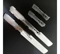 KLHYWEN 4 Pezzi Battitacco Battitacco per Auto, per K-IA PICANTO GT Line 2015-2020, Strisce Protettive in Acciaio Inossidabile, Accessori Esterna Antiscivolo AntiGraffio,Silver