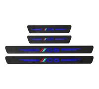 KLHYWEN 4 Pezzi Fibra di Carbonio Battitacco per Auto Sticker, per Citr-oen C4 C1 C2 C3, Pellicola del Protezione Davanzale Portiera Auto Anti-Graffio Scuff Adesivi Decorativi Accessori,C5 Blue