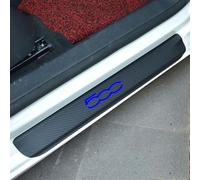 KLHYWEN 4 Pezzi Fibra di Carbonio Battitacco per Auto Sticker, per Fi-at 500, Pellicola del Protezione Davanzale Portiera Auto Anti-Graffio Scuff Adesivi Decorativi Accessori,Blue