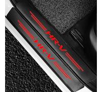 KLHYWEN 4 Pezzi Piastra Battitacco Auto in Fibra di Carbonio per Ho-nda HR-V HRV HR V Protezione del Davanzale Portiera dell'auto AntiGraffio Batticalcagno Decorativi Accessori,Red