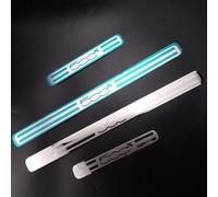 KLHYWEN 4 Pezzi Protezione Acciaio Inossidabile Battitacco Soglia Piastre per Fi-at 500x 2015-2020, Auto Acciaio Inox Battitacco, AntiGraffio Battitacco Auto,Silver