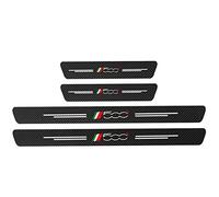 KLHYWEN 4 Pezzi Sticker Battitacco in Fibra Carbonio per Auto, per Fi-at, Battitacco Protezione Plates Anti-Graffio Scuff Adesivi Styling Decorativi Accessori,500X White